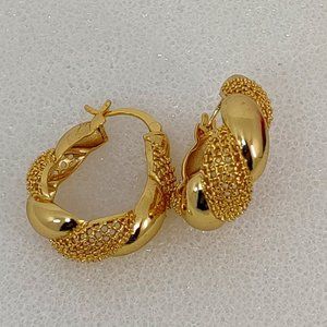 New Non-Faded Gold Plated Earrings